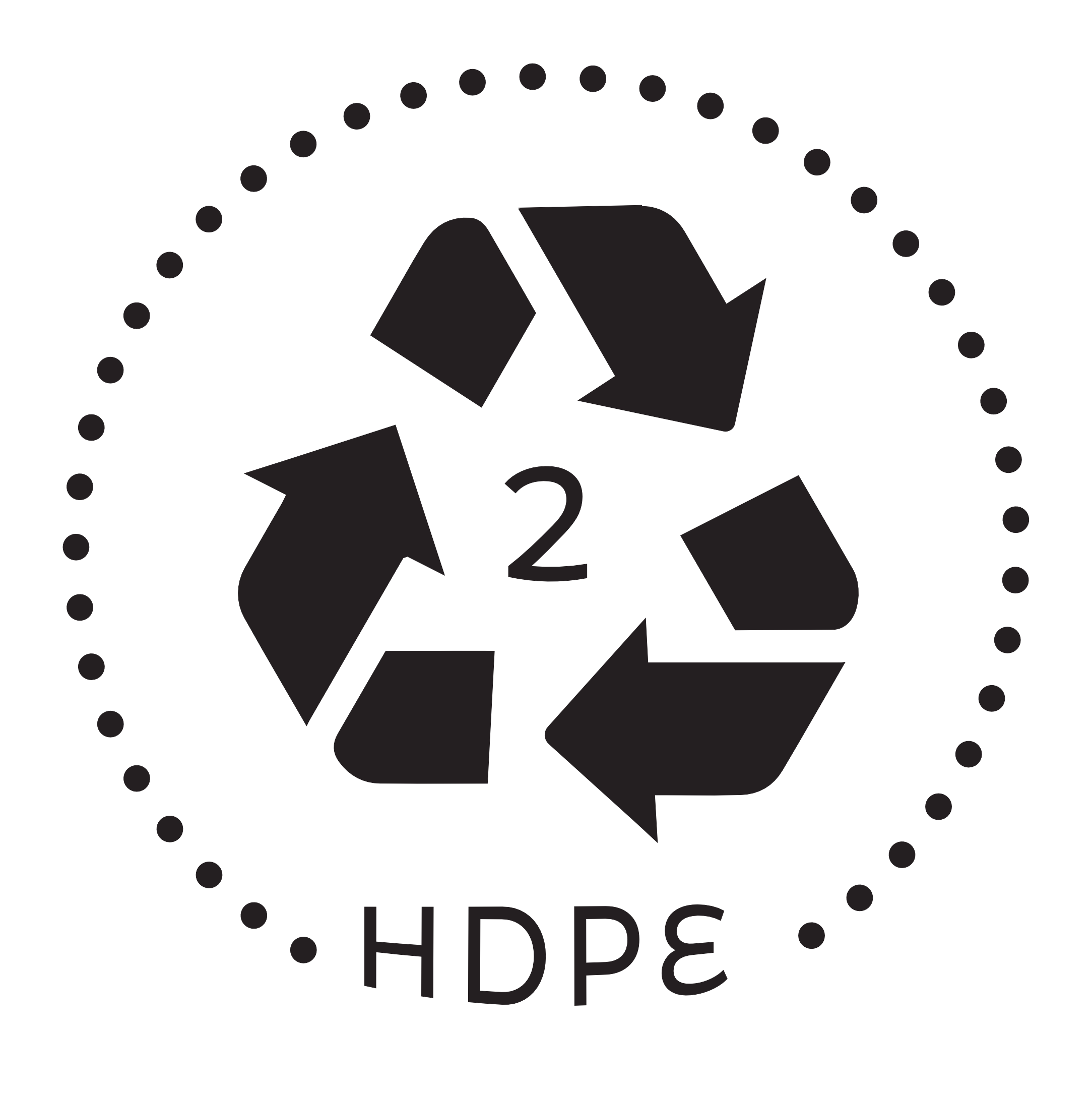 Sello de material reciclado